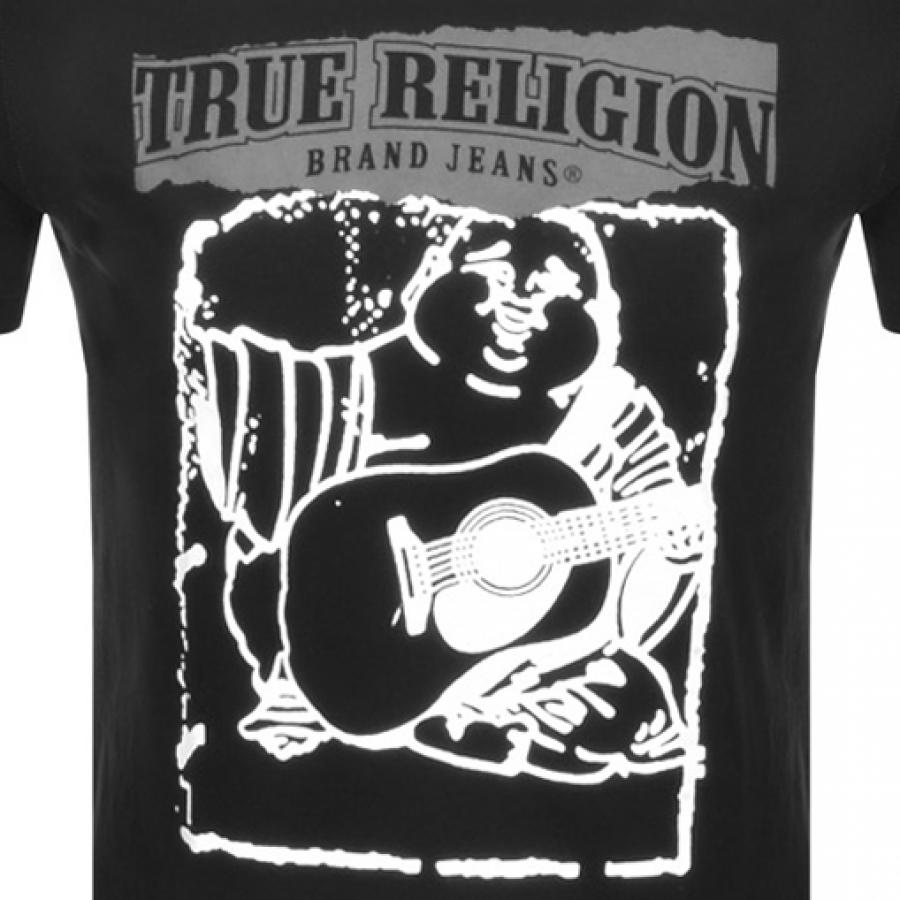 True Religion Cotton Crew Neck Buddha Logo T Shirt in Black for Men - Lyst