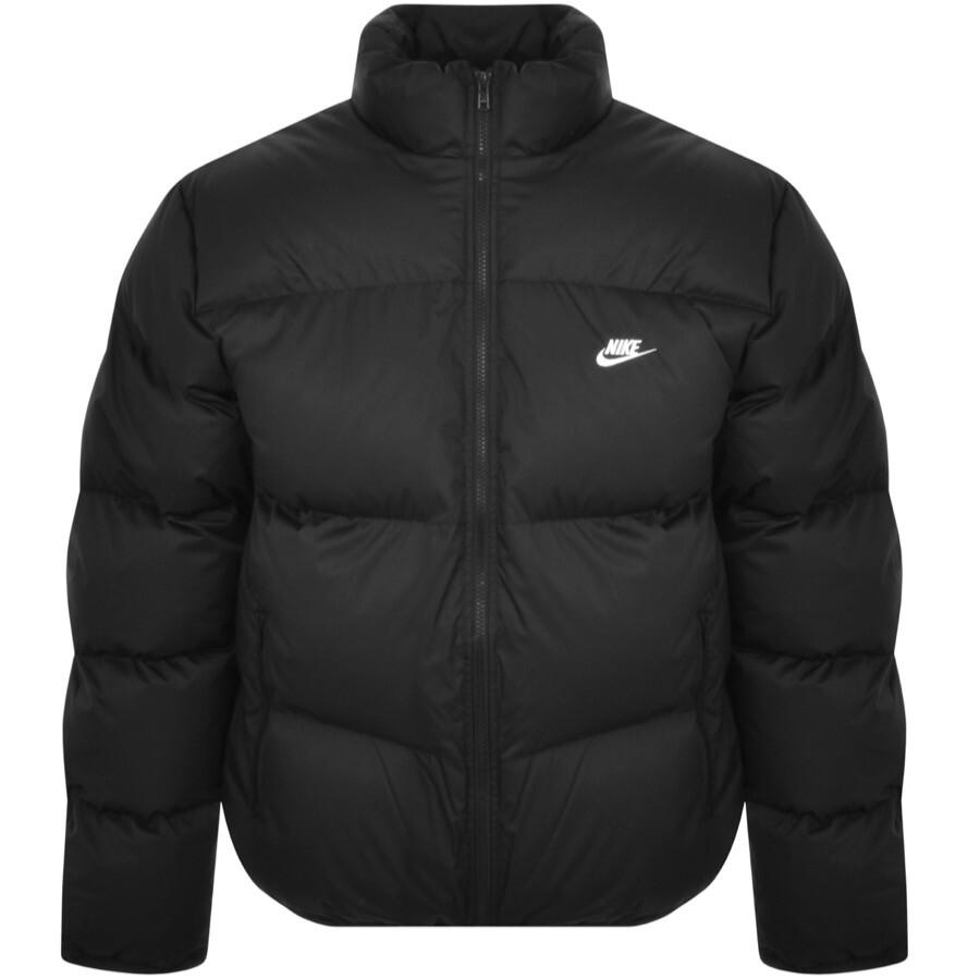 Nike Logo Puffer Jacket in Black for Men Lyst UK