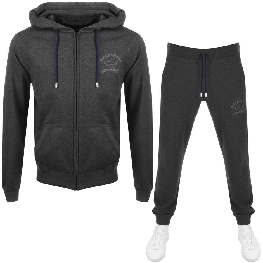 paul and shark tracksuit grey