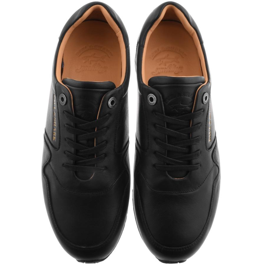 paul and shark black trainers