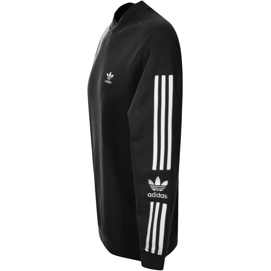 adidas Originals Cotton 3 Stripes Sweatshirt in Black for Men - Lyst