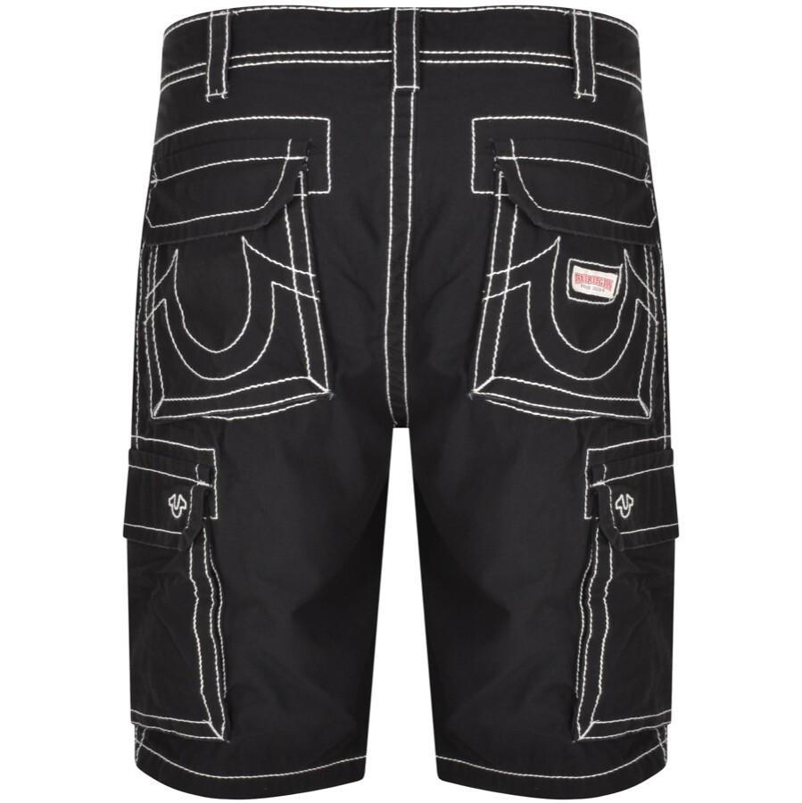 True Religion Big T Cargo Shorts in Black for Men | Lyst