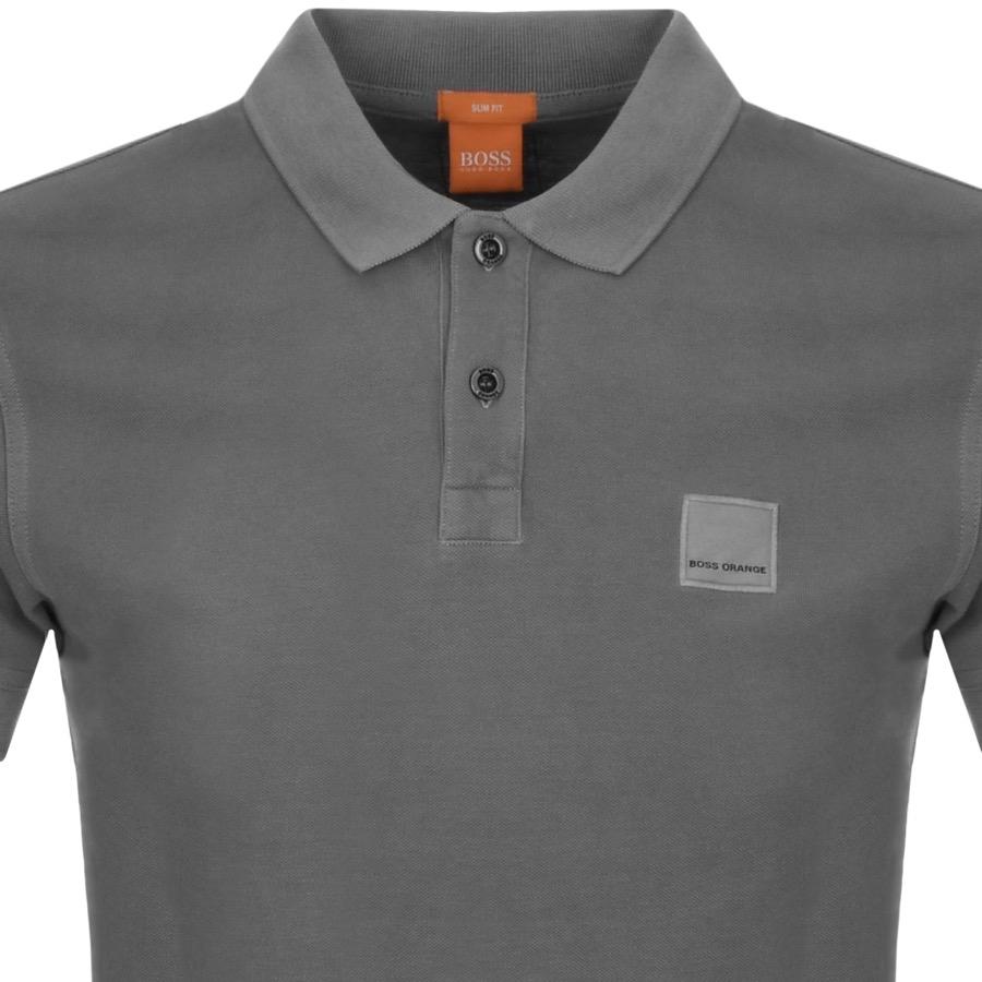 BOSS Orange Cotton Pascha Polo T Shirt Grey in Grey for Men | Lyst UK