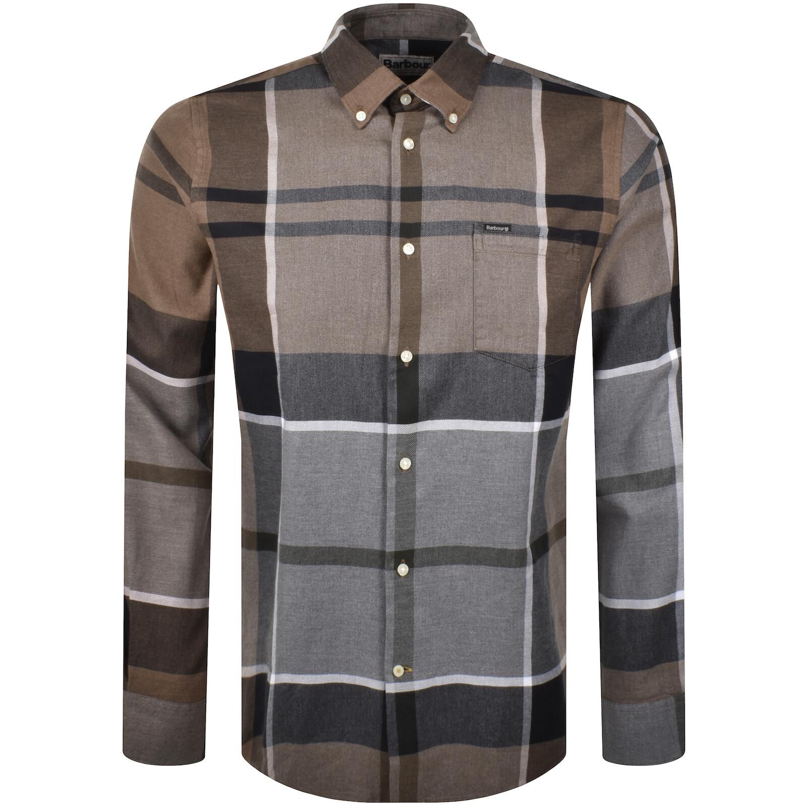 Barbour Dunoon Check Long Sleeved Shirt in Grey for Men Lyst UK