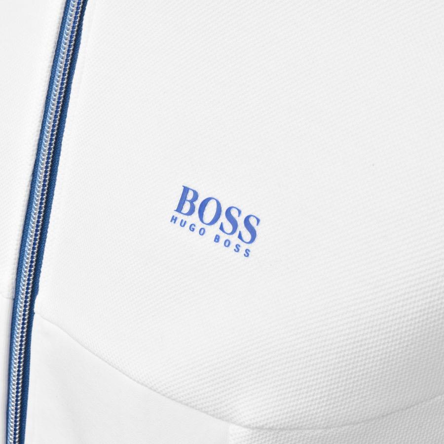 BOSS Athleisure Synthetic Saggy 1 Full Zip Hoodie in White for Men - Lyst