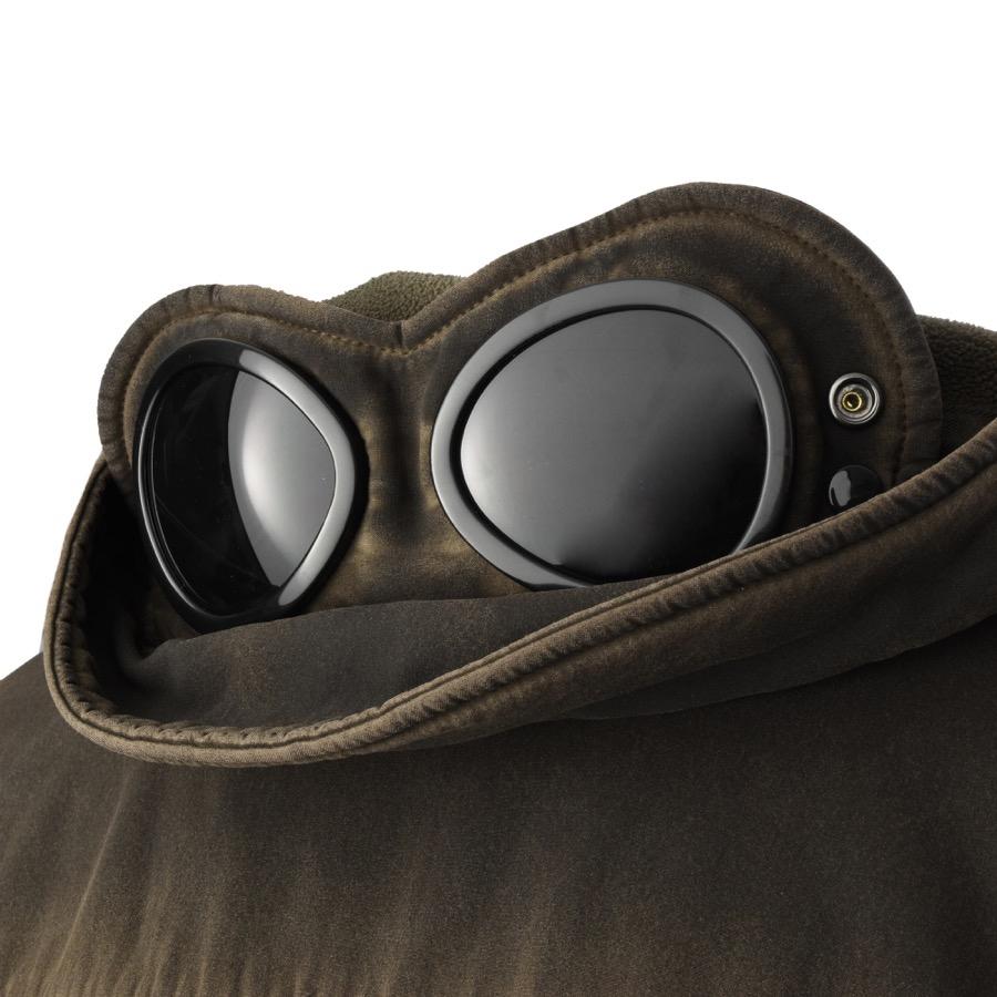C P Company Synthetic Cp Company Recolour Goggle Hood Jacket Khaki in ...