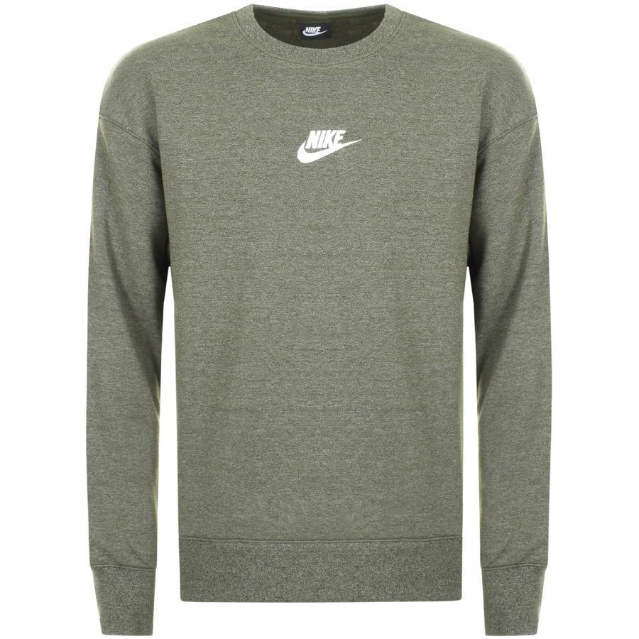 nike crew neck green