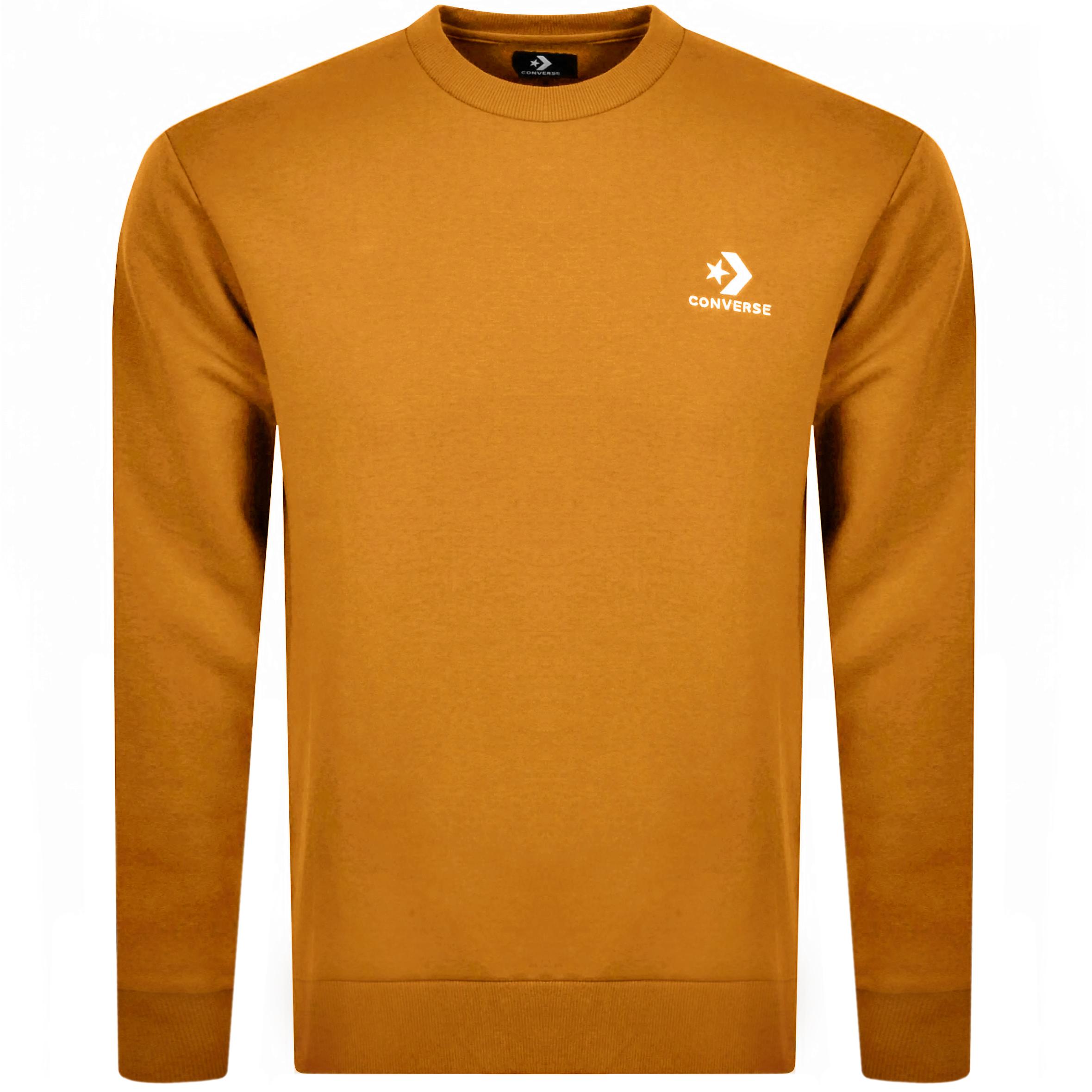 Converse Fleece Star Chevron Logo Sweatshirt in Orange for Men - Lyst