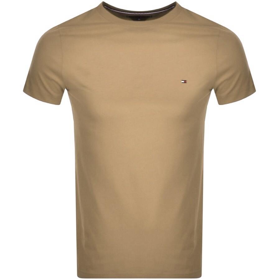 Tommy Hilfiger Stretch Slim Fit T Shirt in Natural for Men | Lyst