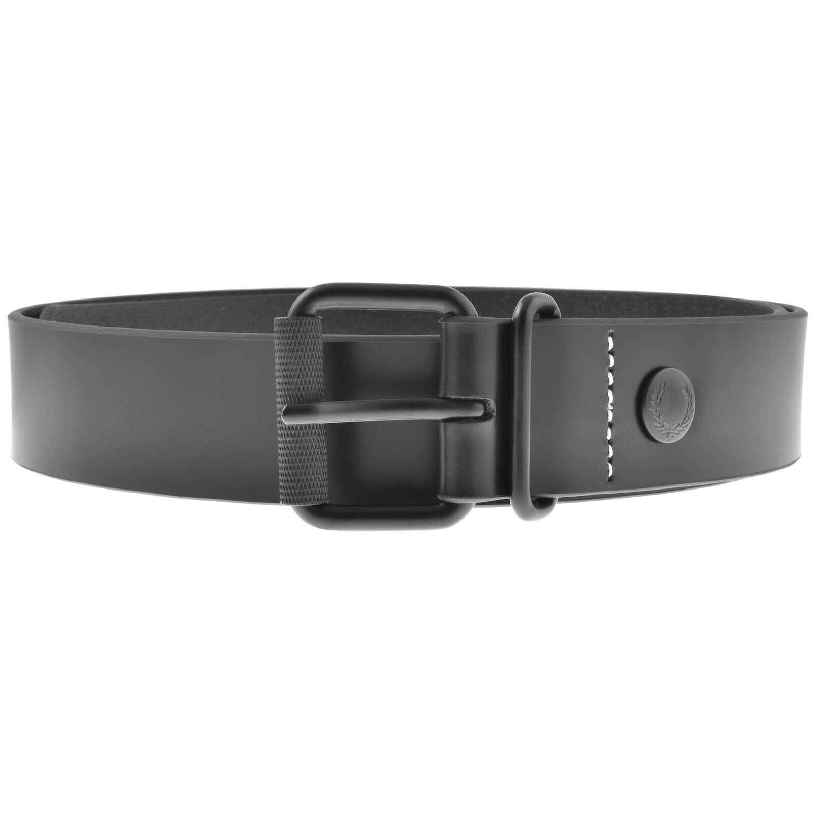 小物 FRED PERRY Box Leather Belt Classic Piqué Cap - Black / Whisky Brown | Accessories