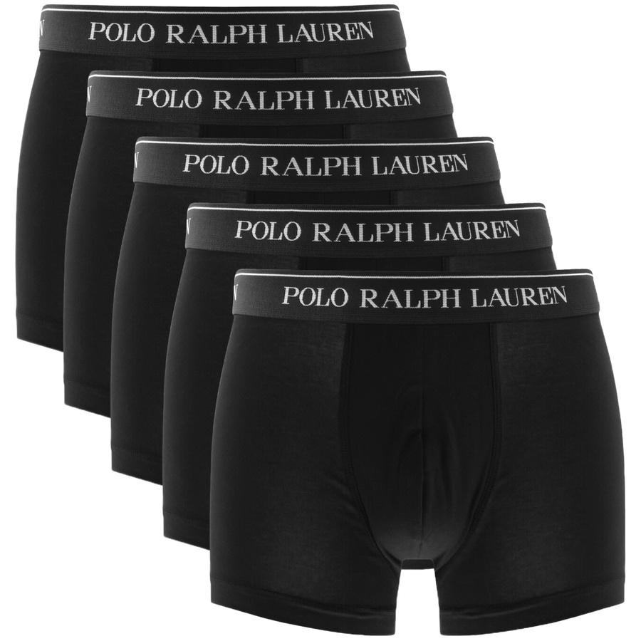 Ralph Lauren Cotton Underwear 5 Pack Boxer Trunks in Black for Men ...