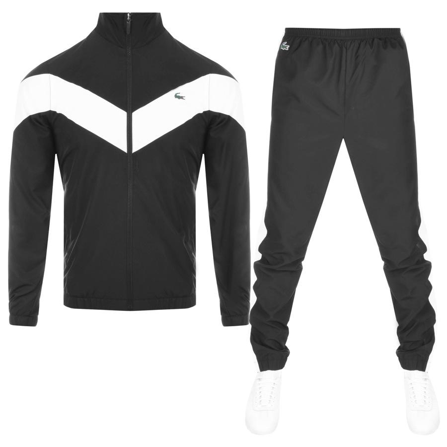 lacoste sport tracksuit black