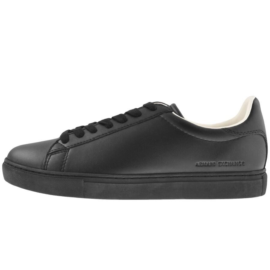 Armani Exchange Logo Trainers in Black for Men | Lyst