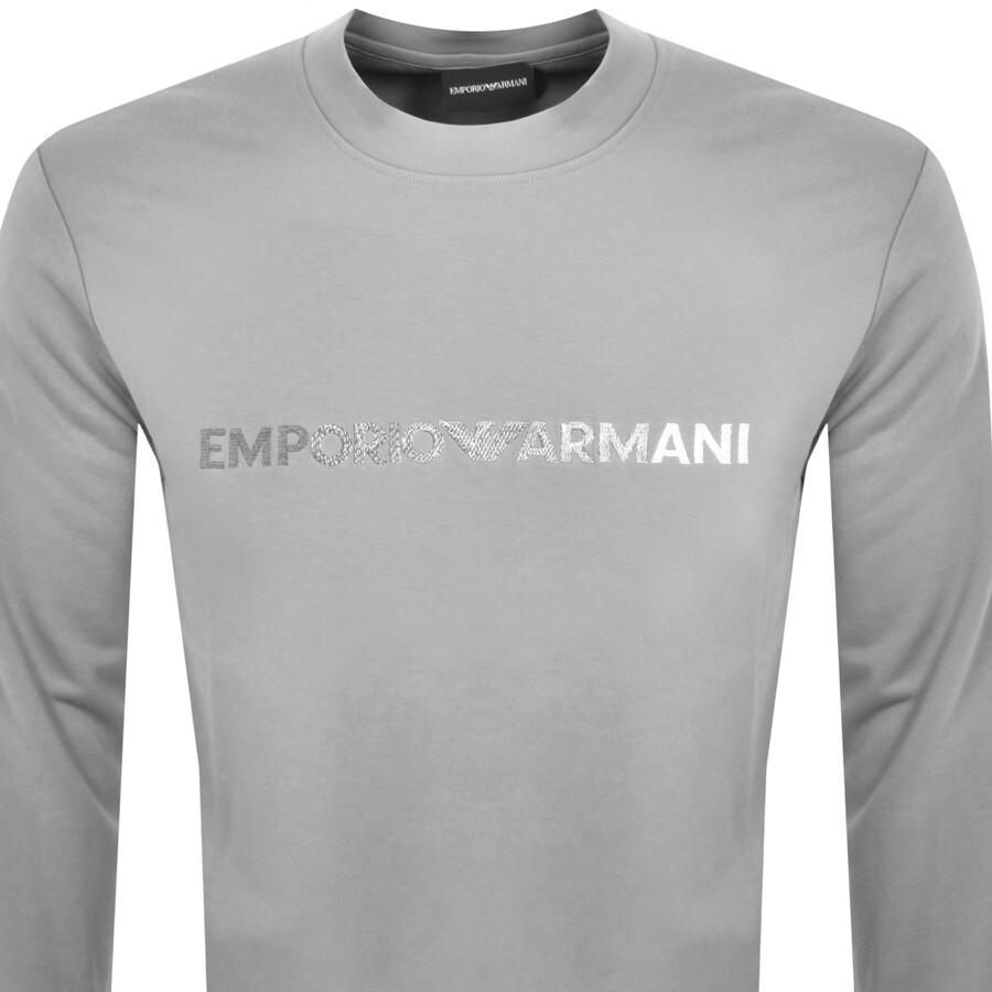 Emporio armani crew neck logo sweatshirt black new arrivals
