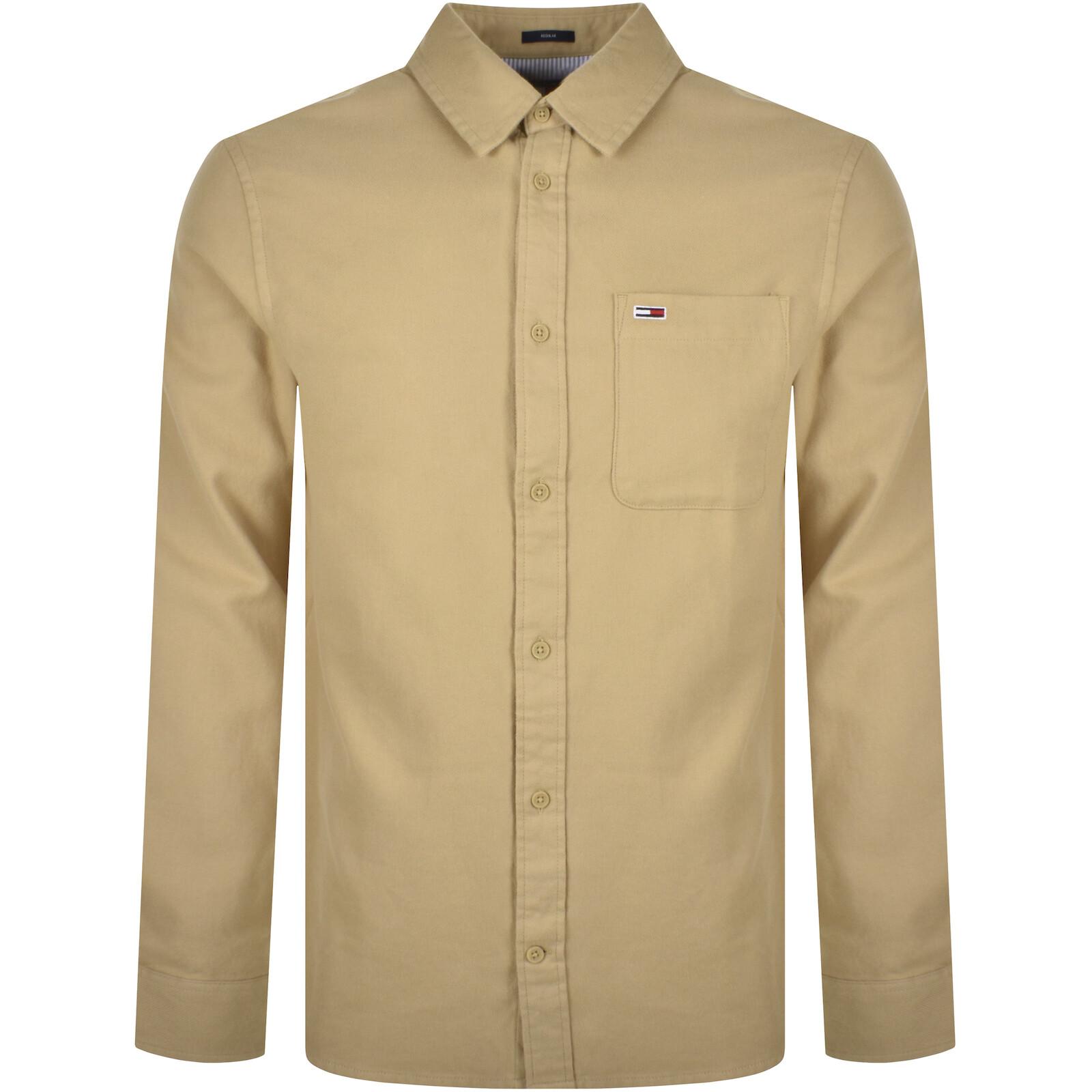 Tan tommy hilfiger shirt hotsell
