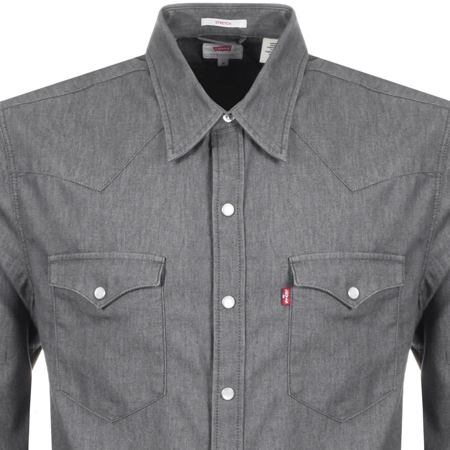 levi's barstow western shirt grey