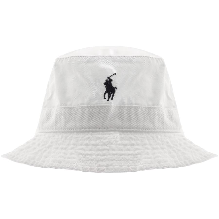 Ralph Lauren Cotton Bucket Hat in White for Men - Lyst