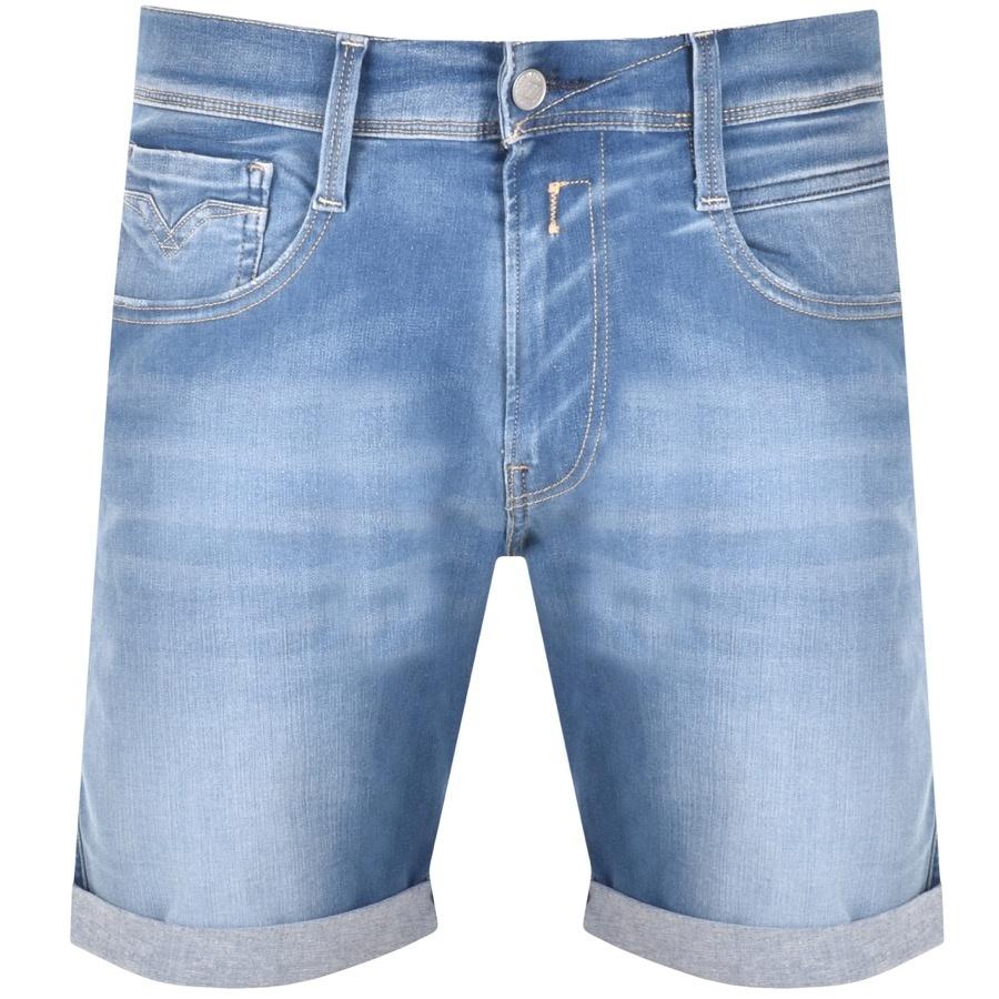 Replay New Anbass Hyperflex Denim Shorts in Blue for Men | Lyst