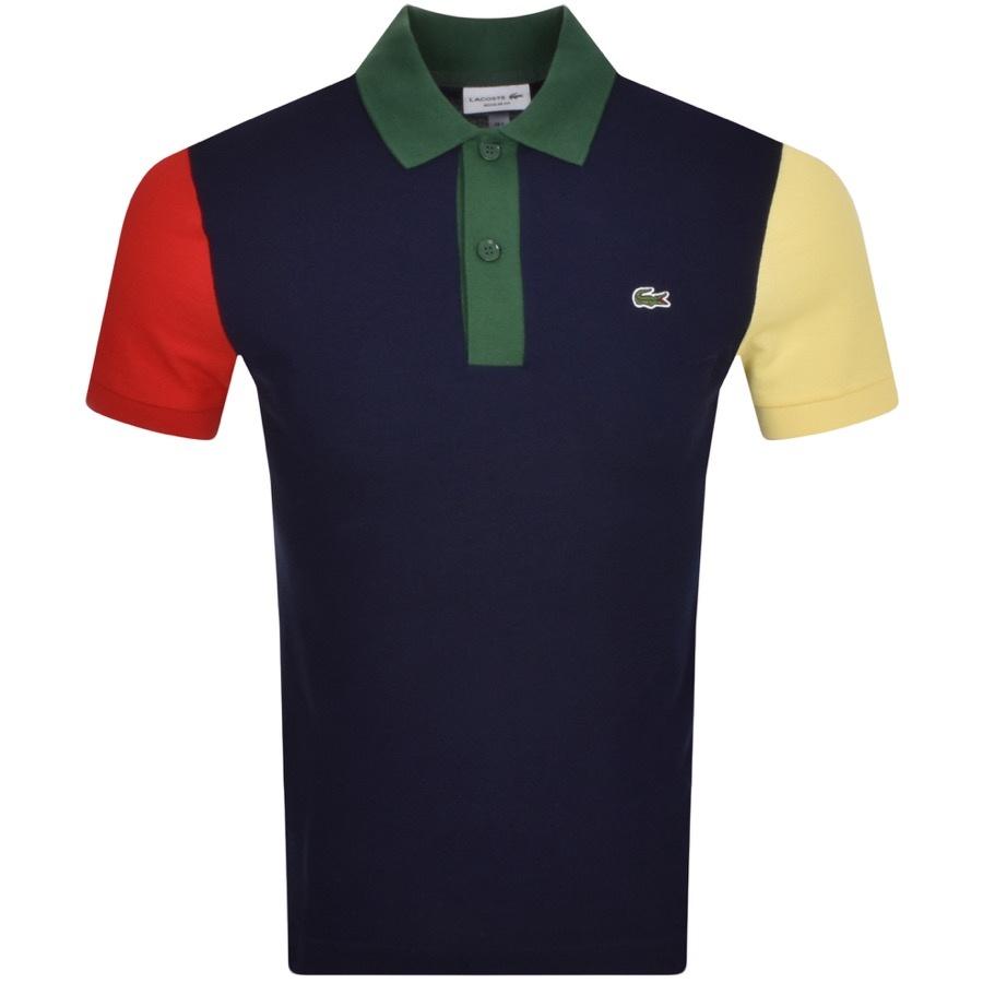 Lacoste Colour Block Polo T Shirt in Blue for Men | Lyst