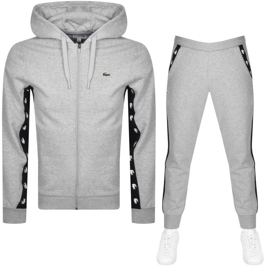 Grey lacoste tracksuit Clearance