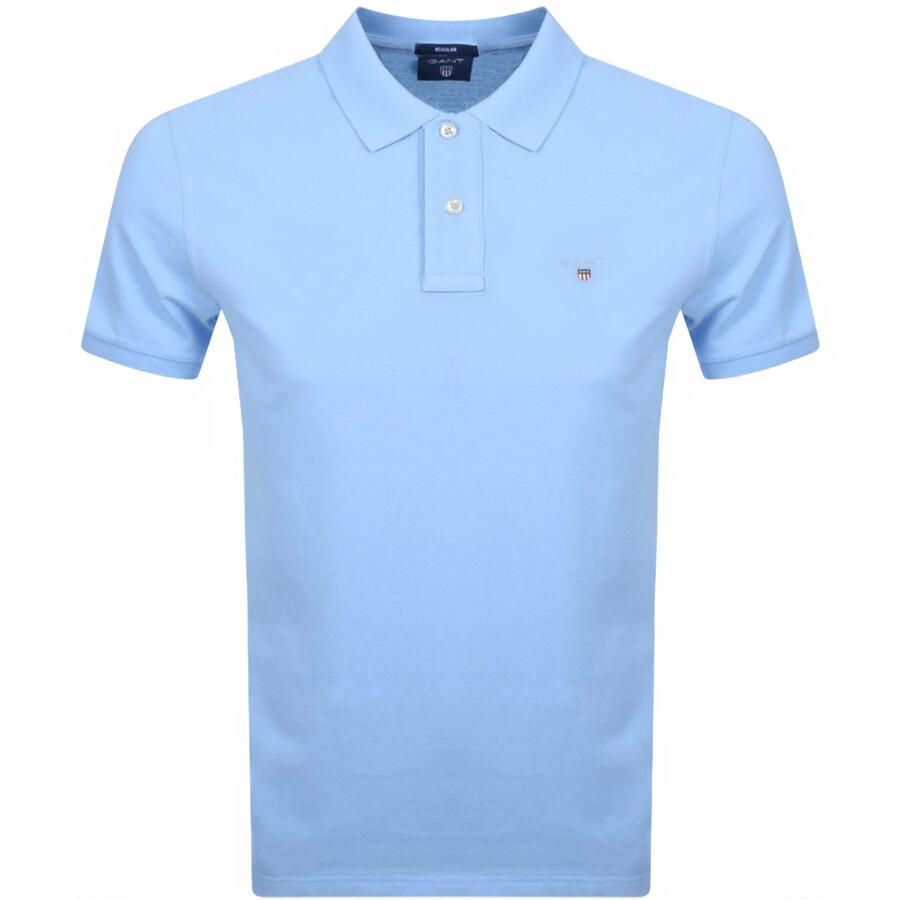 GANT Oxford Pique rugger Polo T Shirt in Blue for Men | Lyst