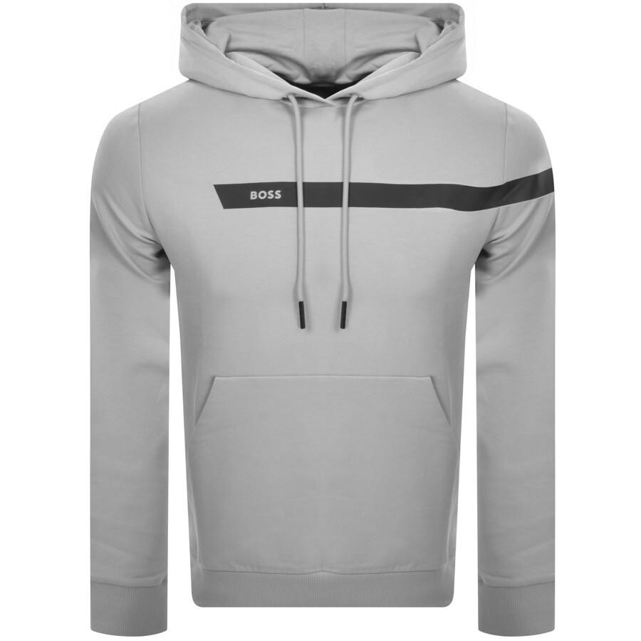 BOSS Boss Soody 1 Hoodie in Grey for Men Lyst UK