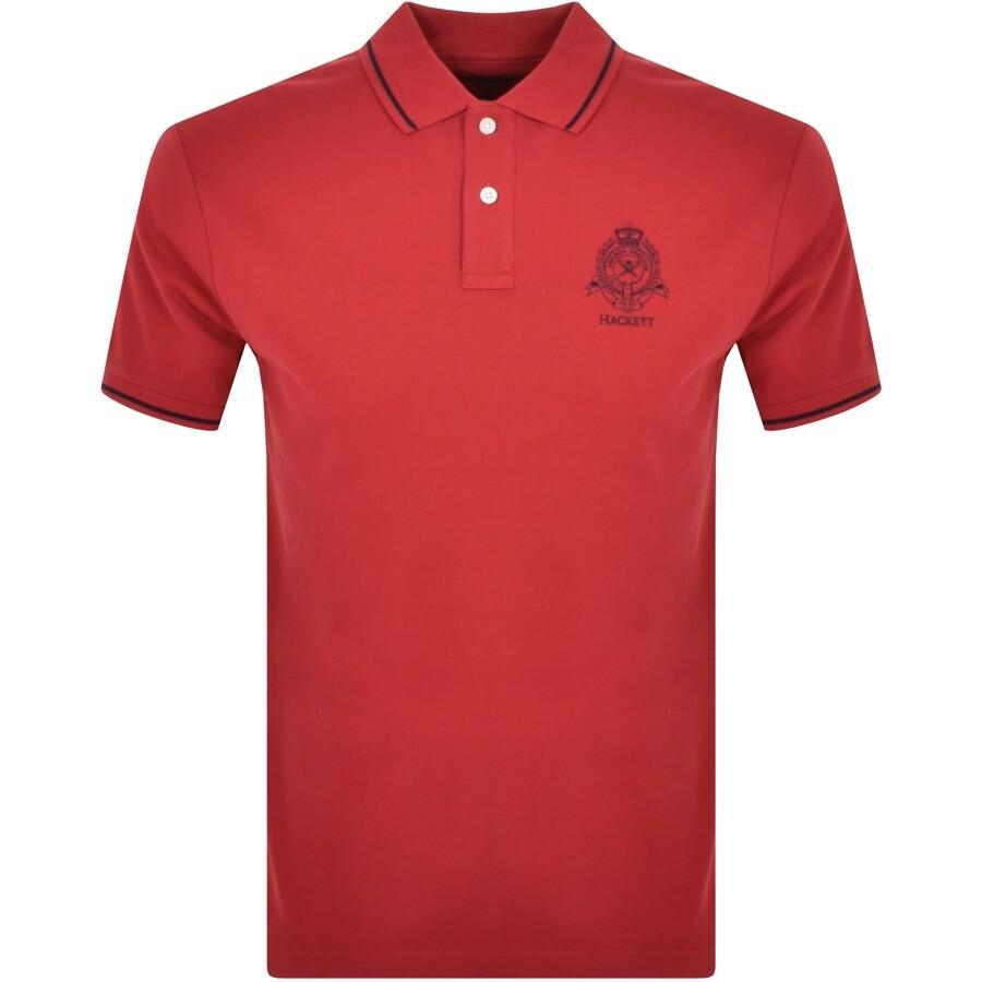 Hackett Heritage Logo Polo T Shirt In in Red for Men | Lyst