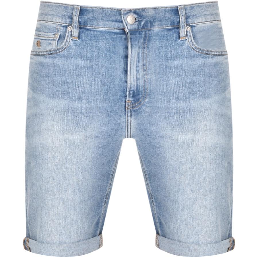 Calvin Klein Jeans Slim Denim Shorts in Blue for Men - Lyst