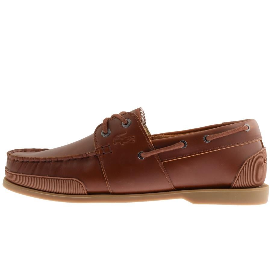 Men's Shoes Lacoste CONCOURS NAUTIC 120 U CMA Leather Moc 39CMA0084AK2 TAN 