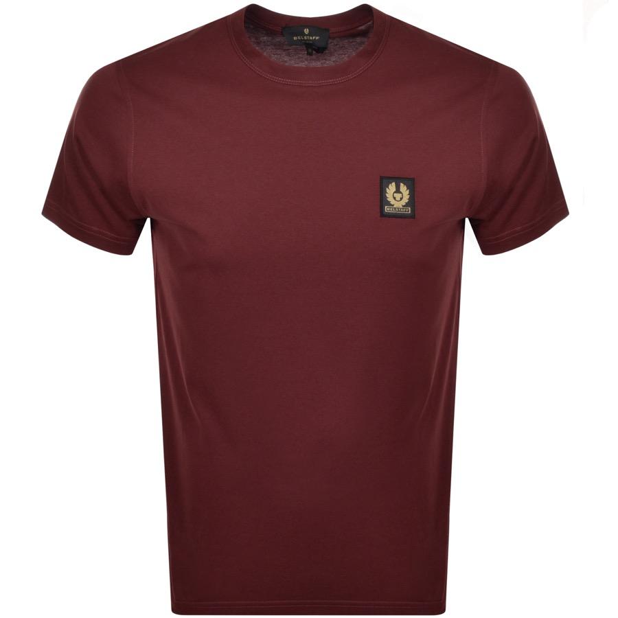 Belstaff Cotton Logo T Shirt Burgundy in Red for Men - Lyst