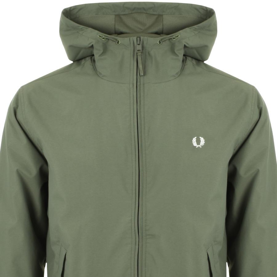 Fred Perry Synthetic Hooded Brentham Jacket Green for Men | Lyst UK