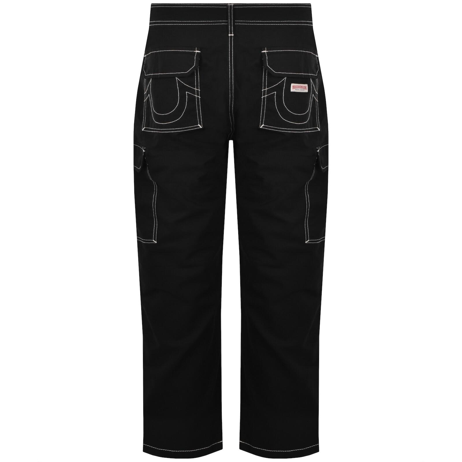 TRUE RELIGION Ripstop Cargo Trousers Jet in Black for Men | Lyst