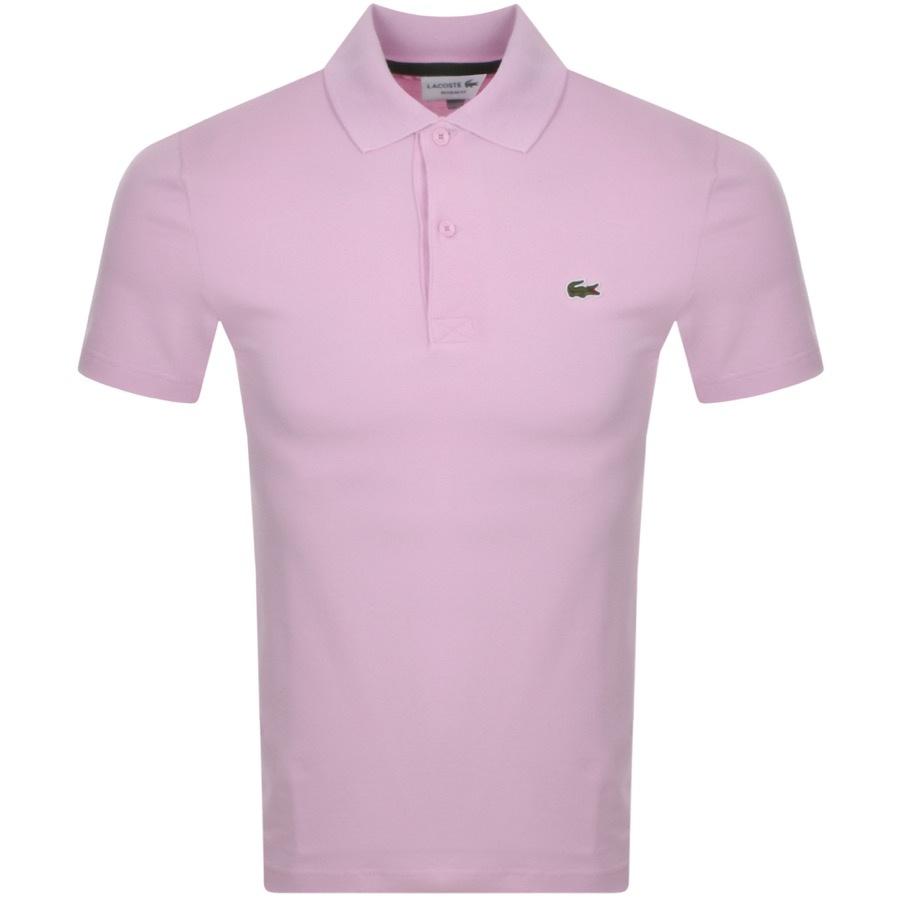Lacoste Short Sleeve Polo T Shirt in Purple for Men | Lyst