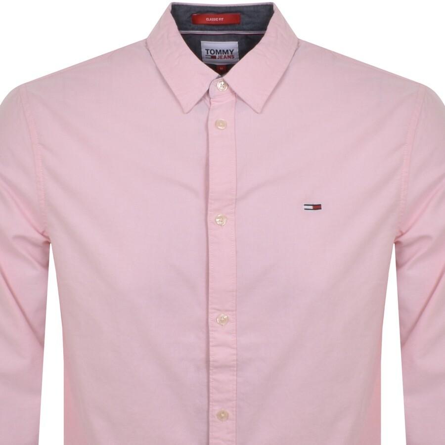 Tommy Hilfiger Long Sleeved Shirt in Pink for Men | Lyst