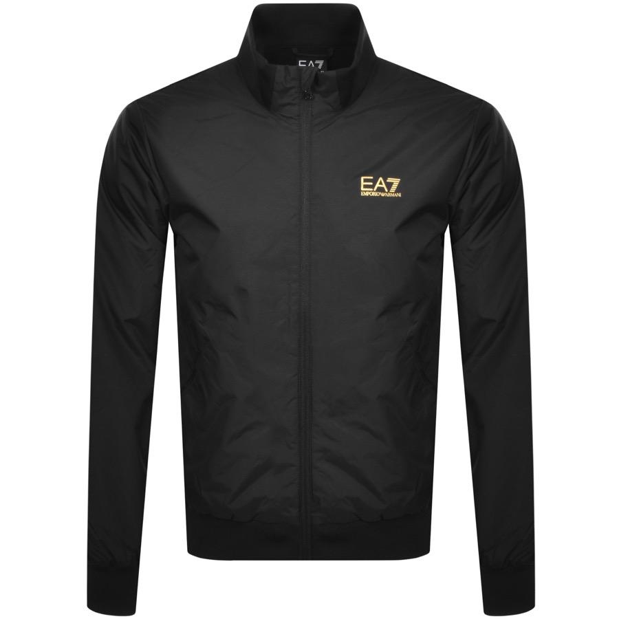 ea7 bomber jacket black
