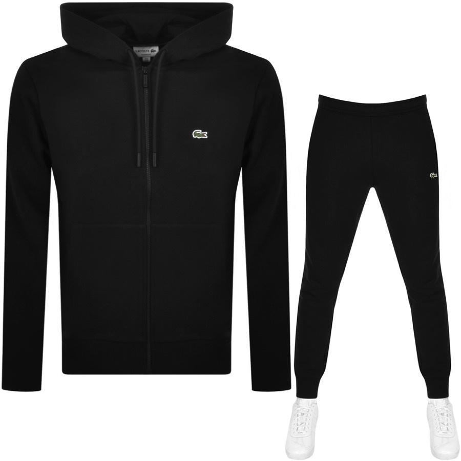 Lacoste Full Zip Hooded Tracksuit in Black for Men | Lyst