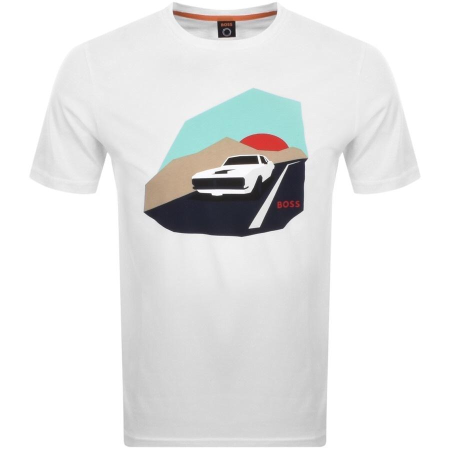 BOSS by HUGO BOSS Boss Car Graphic T Shirt in White for | Lyst