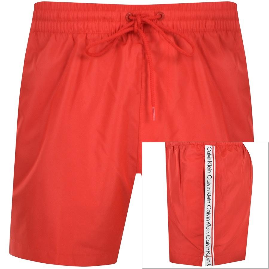 Calvin Klein Synthetic Logo Swim Shorts 