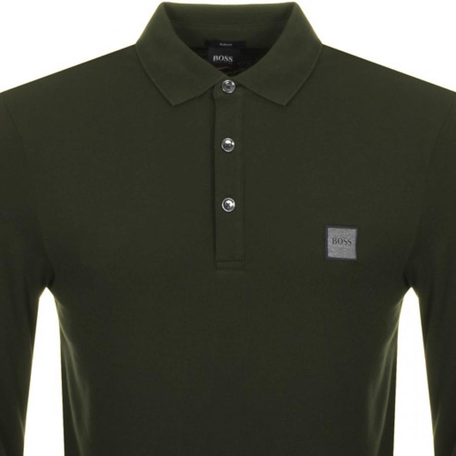 hugo boss khaki polo shirt