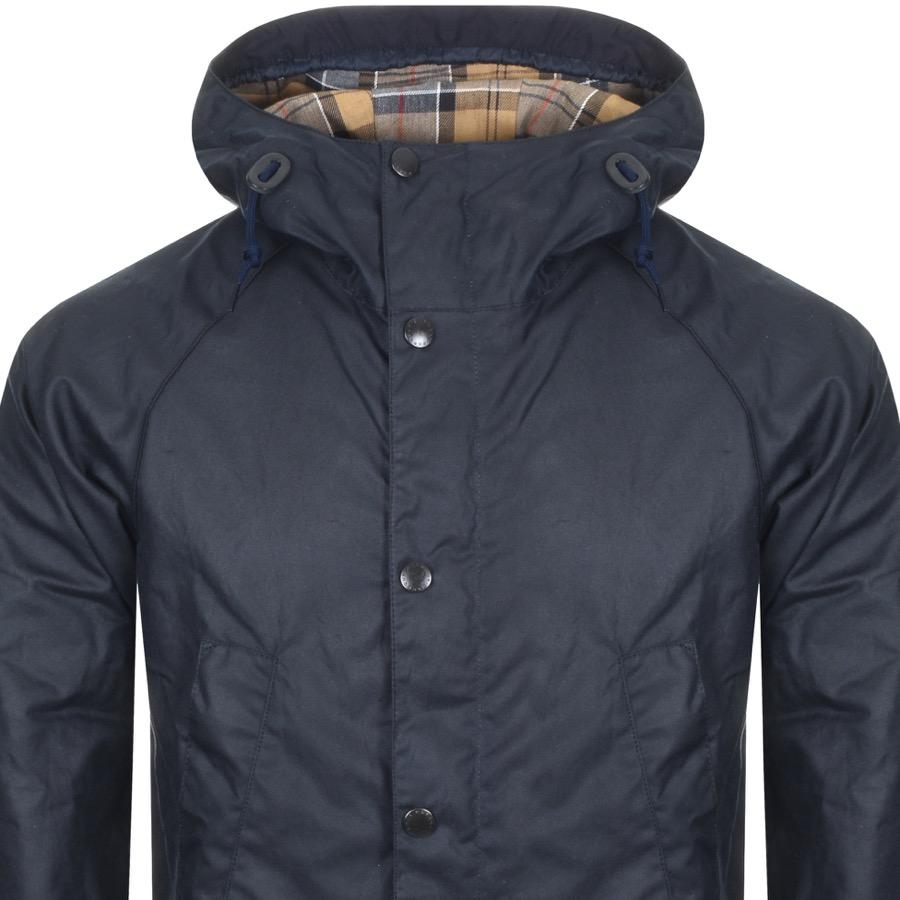 Barbour Bedale Hooded Wax Jacket Navy in Blue for Men Lyst