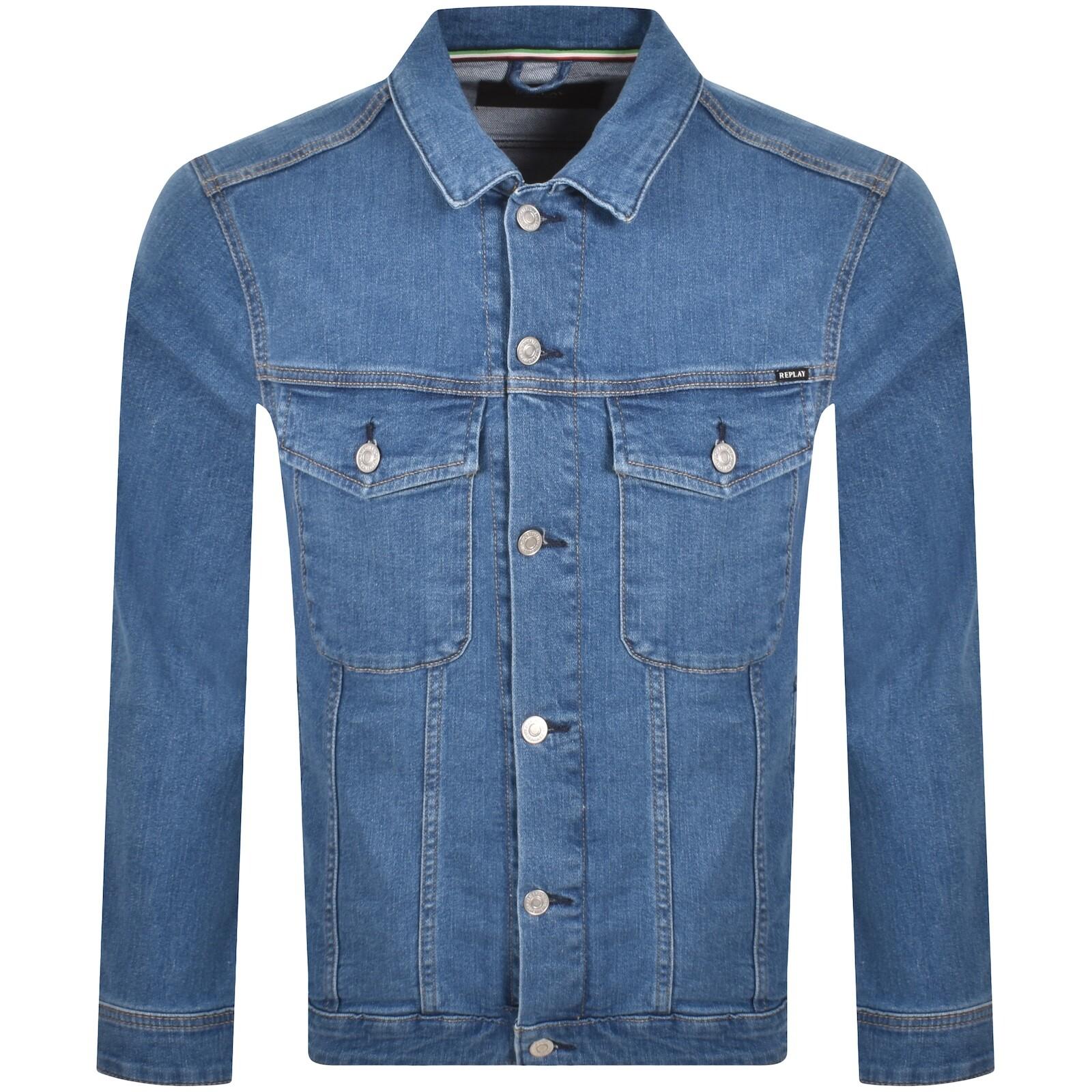 Mens Jackets Replay Blue Jeans Inc Jacke Jacket Replay Blue Size M