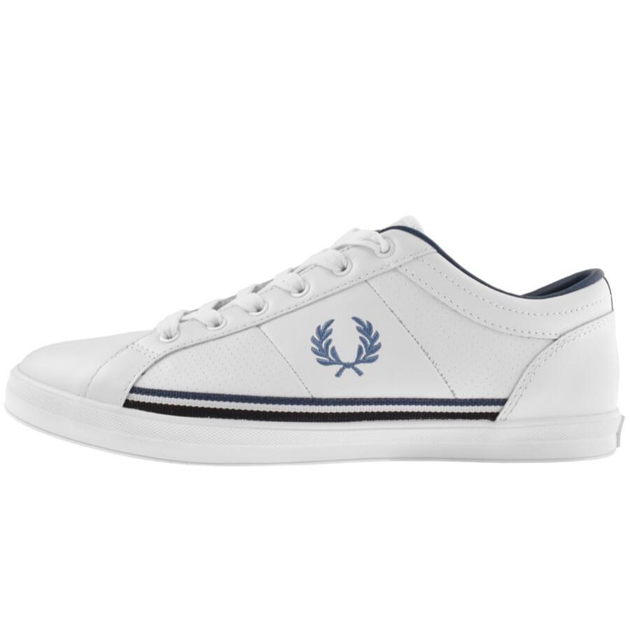 Fred Perry Baseline Leather Trainers in White for Men | Lyst