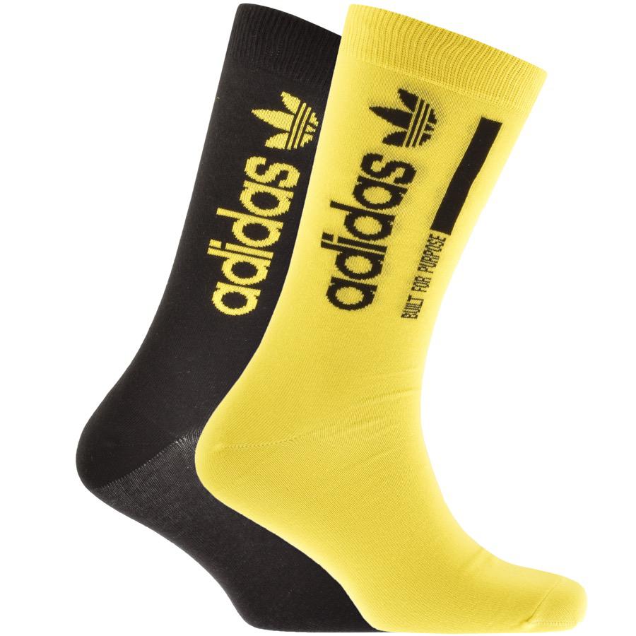 Download adidas Cotton Originals Kaval Two Pack Crew Socks Black ...
