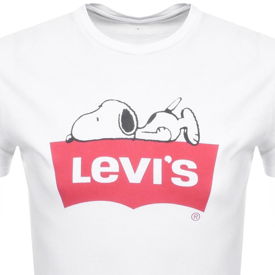 Levi's X Peanuts Snoopy Logo T Shirt White for Men | Lyst UK