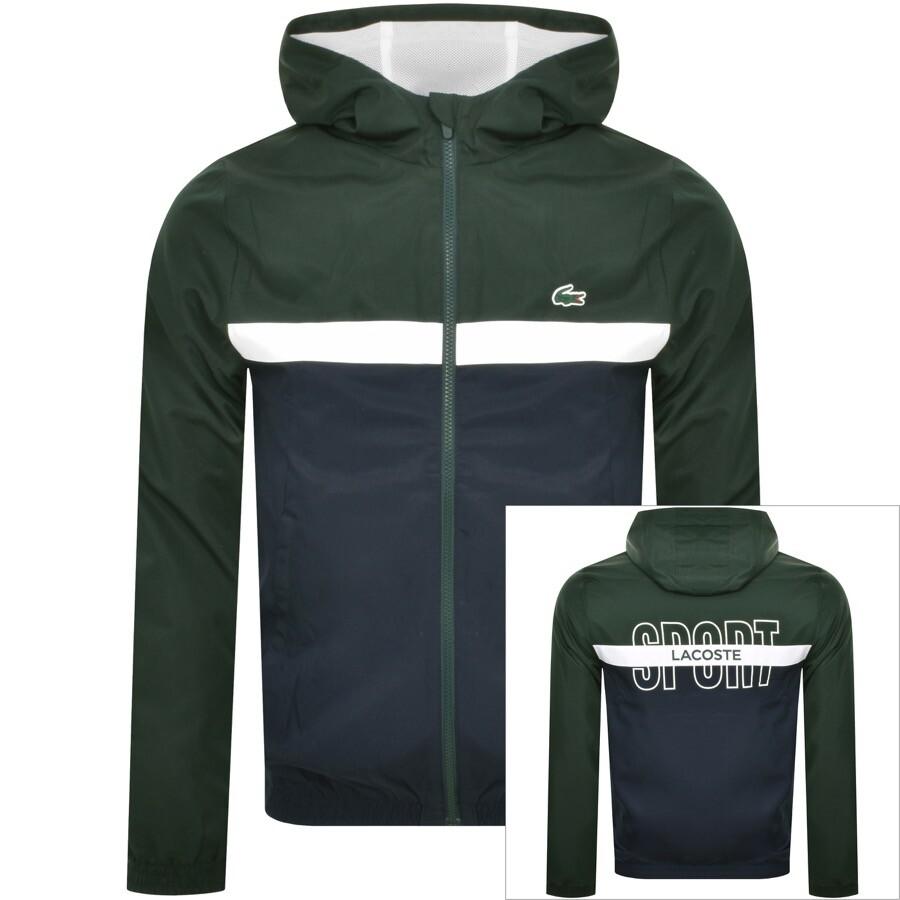 hoodie sales lacoste woven panel zip through hoodie