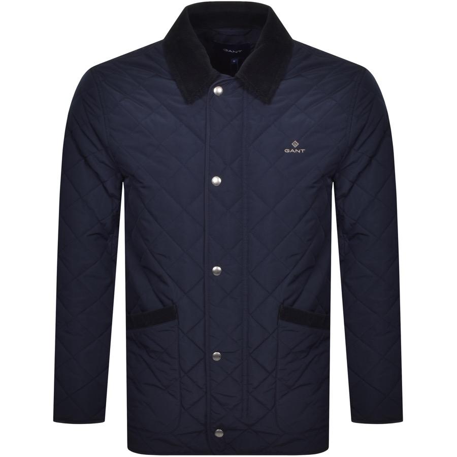 GANT Corduroy Quilted Barn Jacket in Navy (Blue) for Men - Lyst
