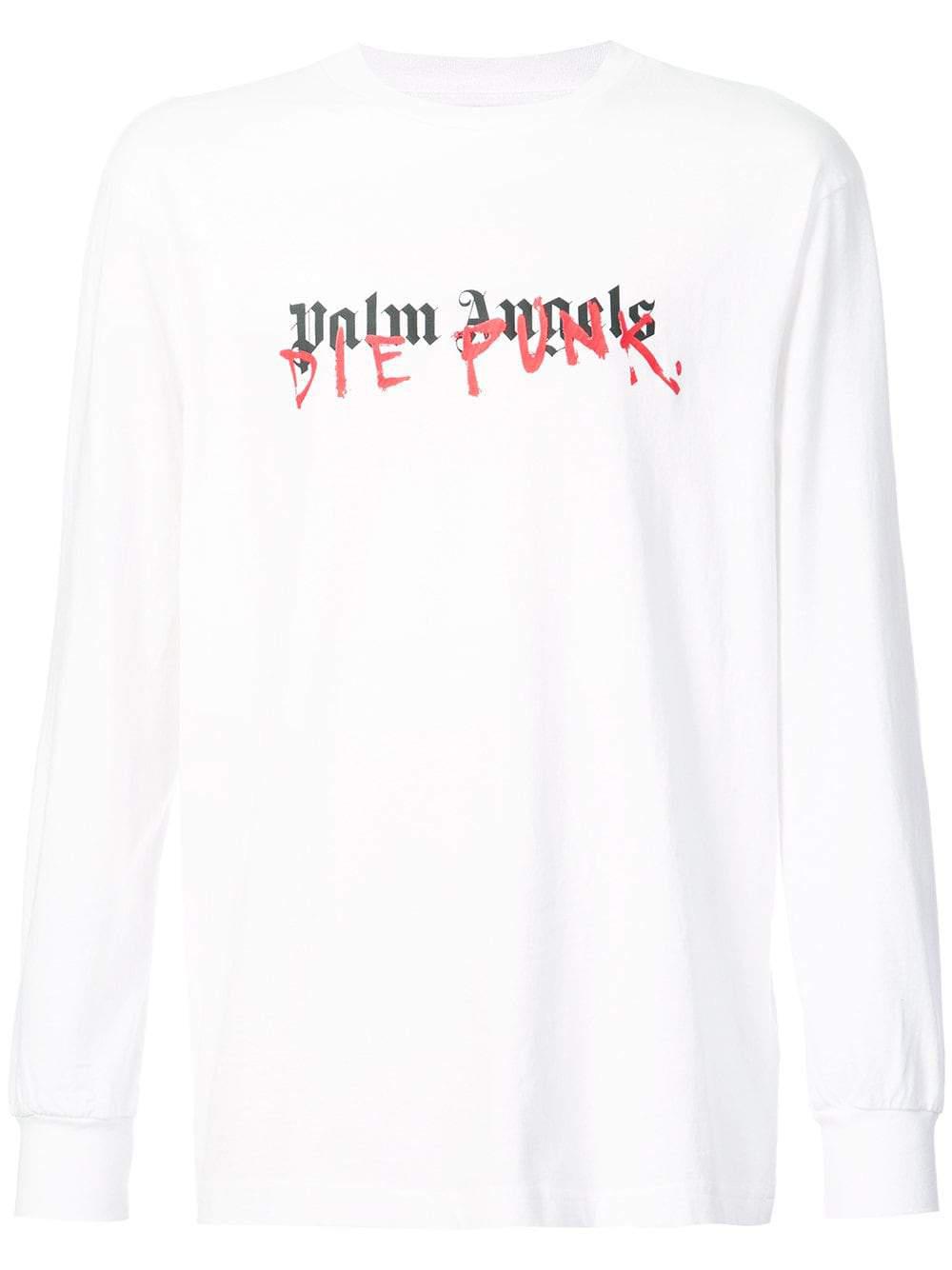 palm angels white long sleeve