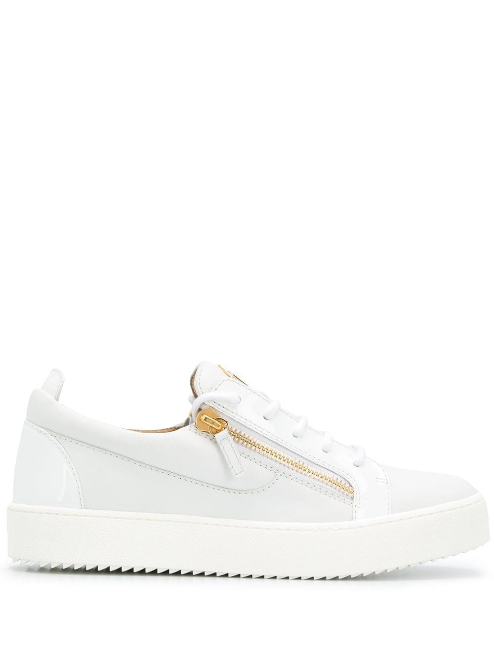 Zanotti Mens White Low-top Leather Trainers for Men - Save 69% - Lyst