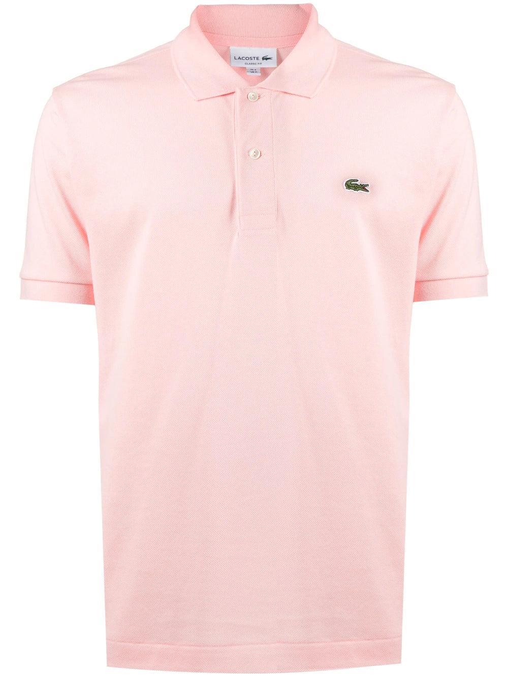 Embroidered Logo Polo Shirt Waterlily Pink for Men