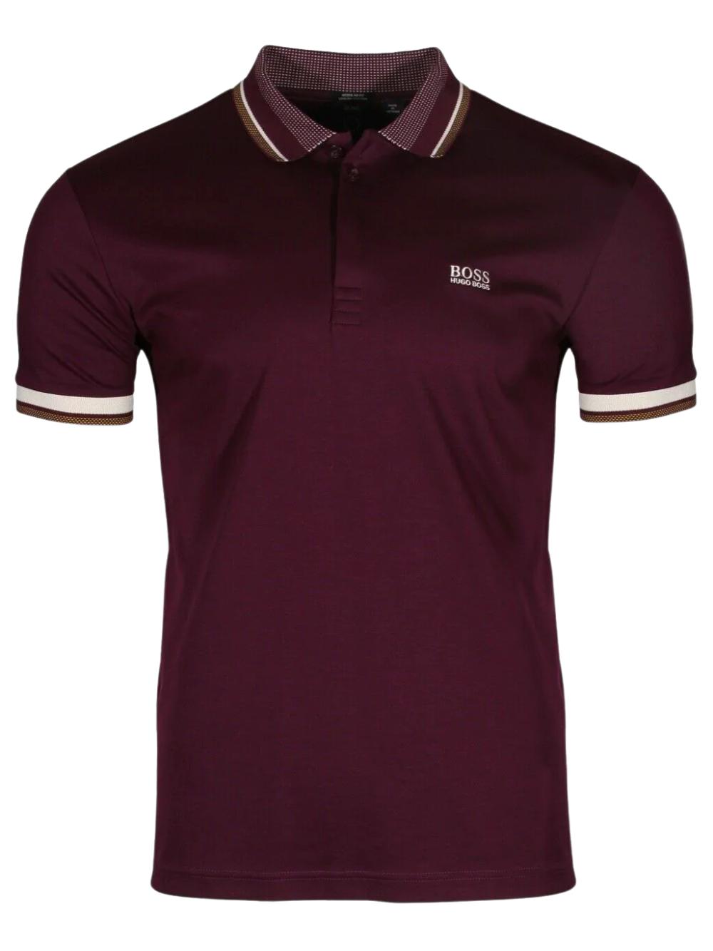 BOSS by HUGO BOSS Boss Paddy 1 Logo Patch Polo Shirt in Purple for Men |  Lyst